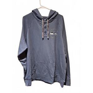 NFL Team Apparel Seahawks Hoodie Gray Blue Seattle Football Pullover 2XL